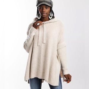 Hooded Poncho Sweater